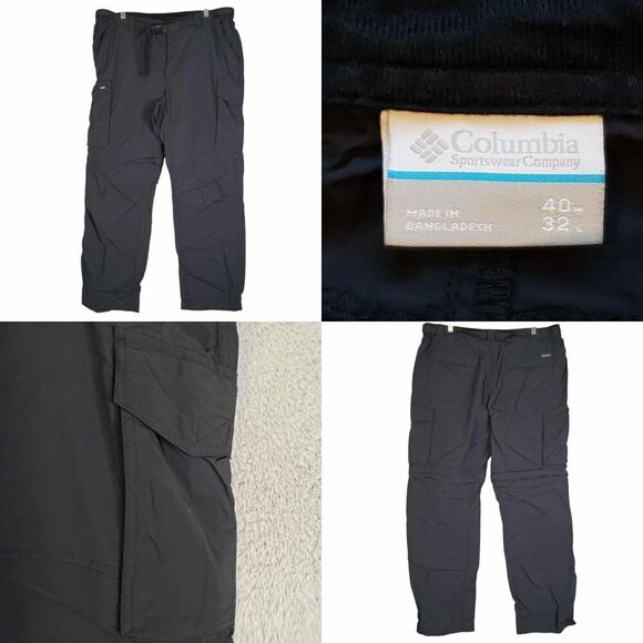 Columbia Other - Columbia Sportswear Cargo Pants Mens Size 40x32 Cargo Navy Blue Buckle Belt